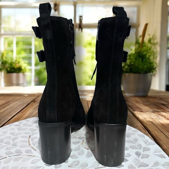 La CANADIENNE Power Lace-Up Waterproof Combat Boot Black Suede Size 5 - Picture 8 of 13
